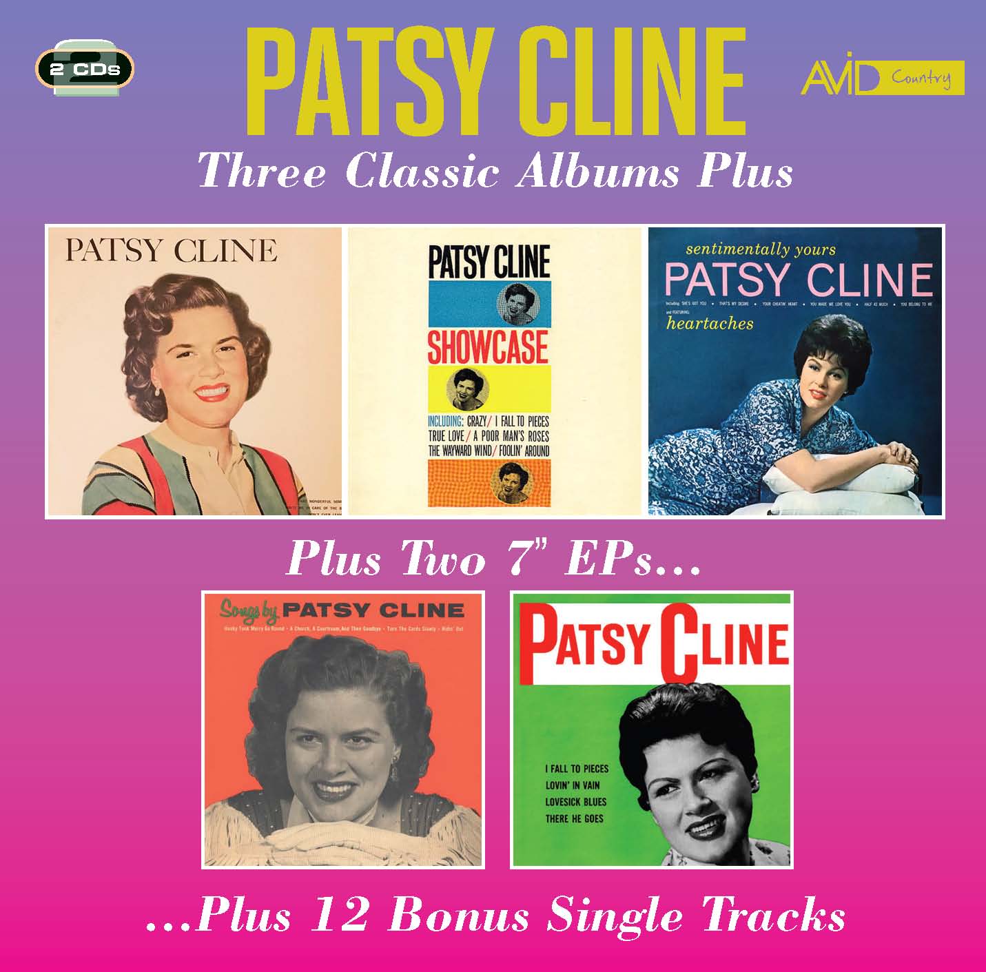 Patsy　Showcase　Cline:　Three　Cline　Yours)　Classic　Albums　Plus　(Patsy　Sentimentally　(2CD)